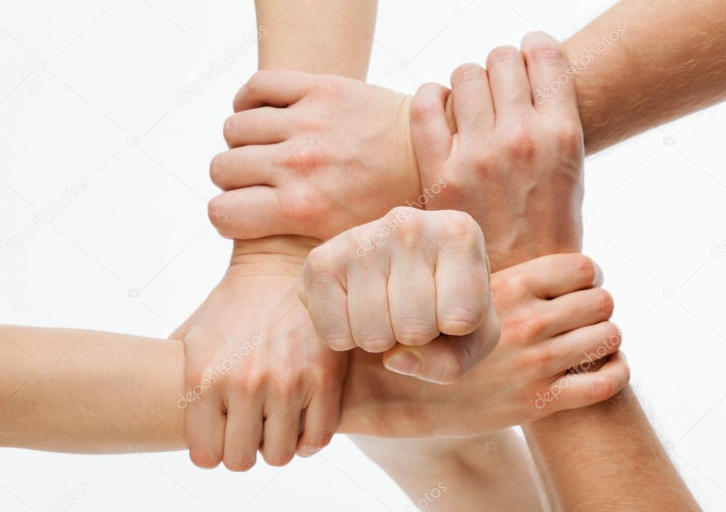 Group of human hands