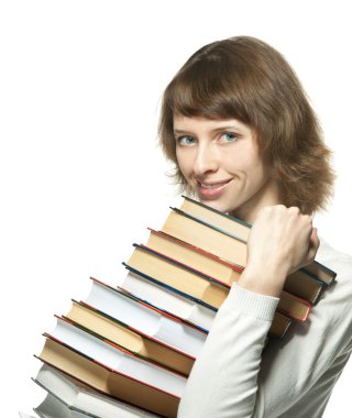 bir kitap ile şirin kız