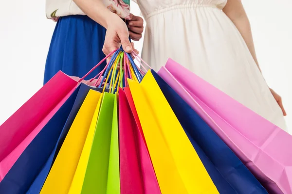 Femmes avec sacs à provisions — Photo