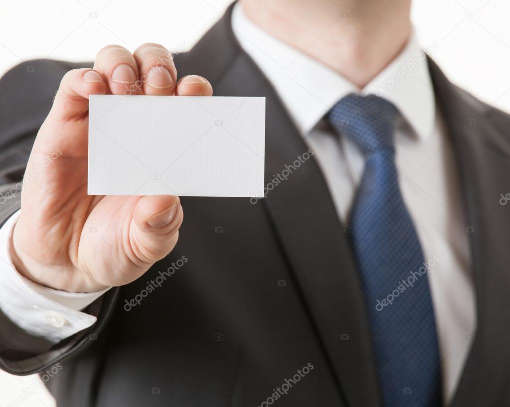 businessman with visit card