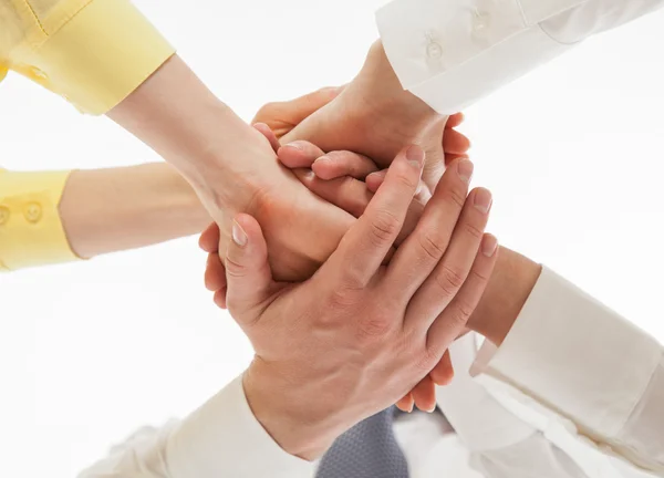 Ondernemers vereniging van hun handen — Stockfoto