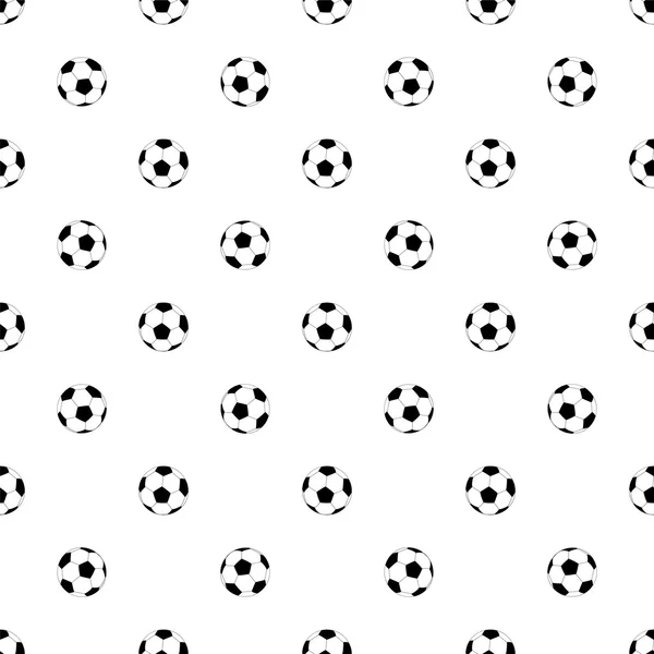 Seamless pattern with soccer balls on white background — Stock Vector