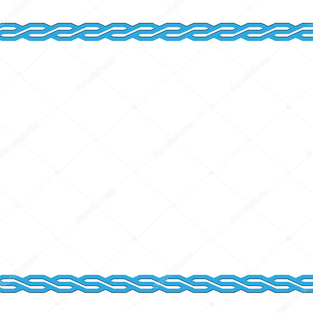 Blue border frame on white background. — Stock Vector © gabylya89