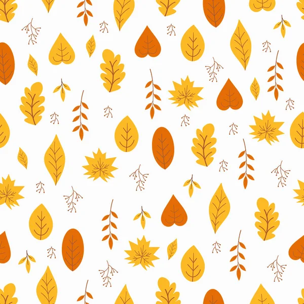 Seamless pattern with autumn leaves — Stock Vector