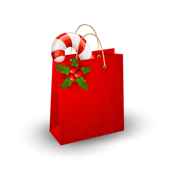 Χριστουγεννιάτικο χαρτί τσάντα — Διανυσματικό Αρχείο