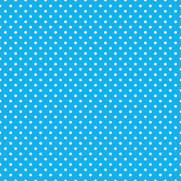 Polka dots on baby blue background