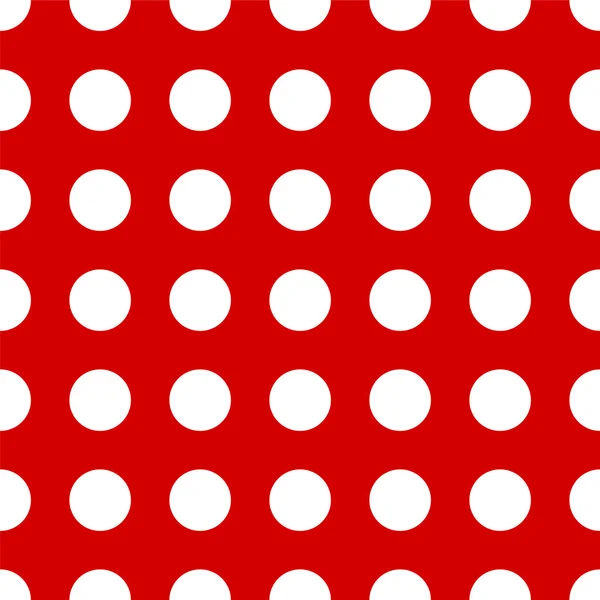Titik-titik polka besar pada latar belakang merah - Stok Vektor