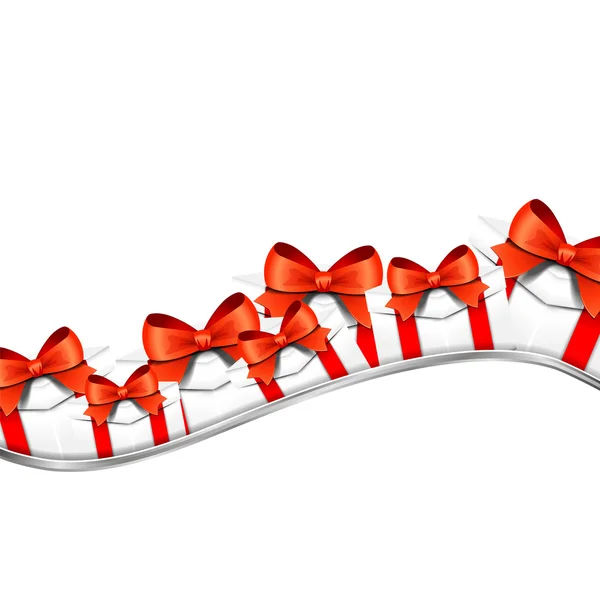 Hintergrund mit Weihnachtsgeschenken — Stockvektor