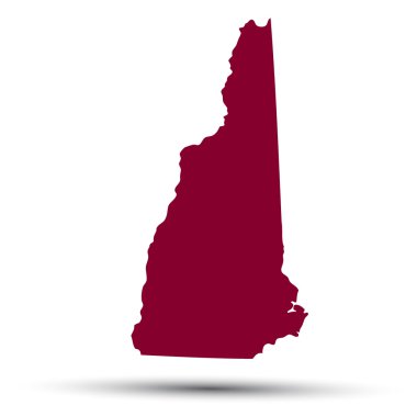 Map of the U.S. state of New Hampshire clipart