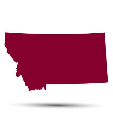 Map of the U.S. state of Montana clipart