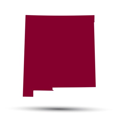 Map of the U.S. state of New Mexico clipart