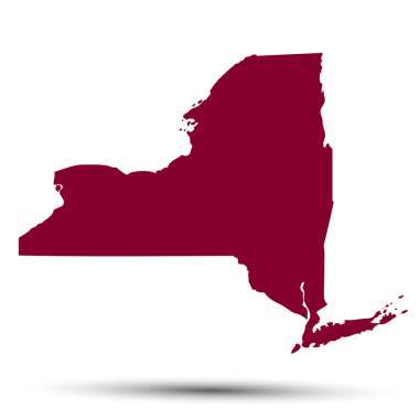 Map of the U.S. state of New York clipart