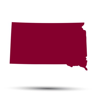 Map of the U.S. state of South Dakota clipart