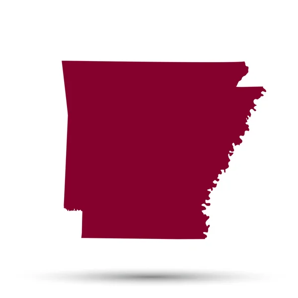 Carte de l'État américain de l'Arkansas — Image vectorielle