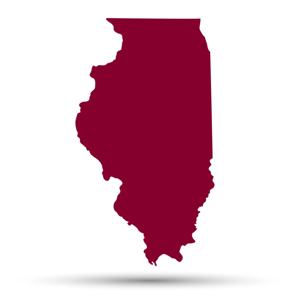 Map of the U.S. state of Illinois