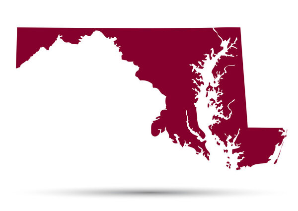 Map of the U.S. state of Maryland 