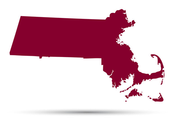 Map of the U.S. state of Massachusetts