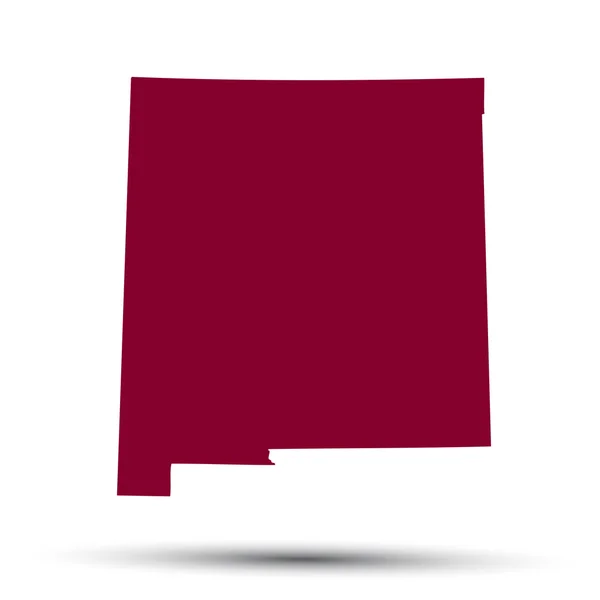 Carte de l'État américain du Nouveau-Mexique — Image vectorielle