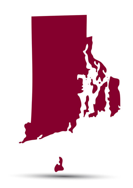 Map of the U.S. state of Rhode Island