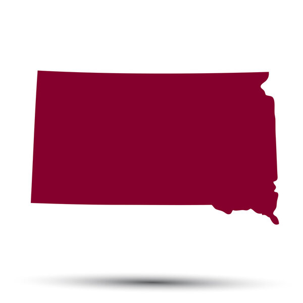 Map of the U.S. state of South Dakota