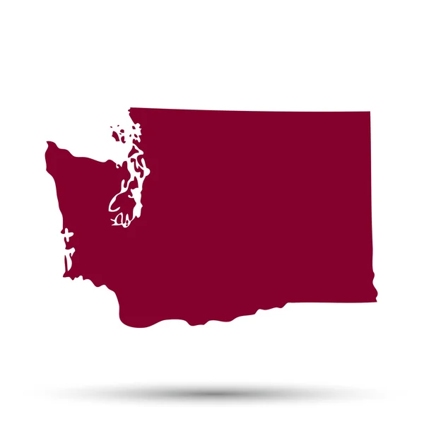 Carte de l'État de Washington aux États-Unis — Image vectorielle