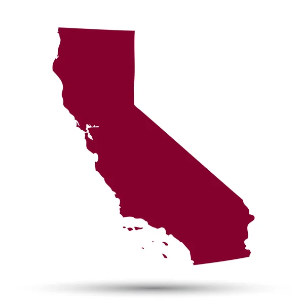 Mapa del estado de California — Archivo Imágenes Vectoriales