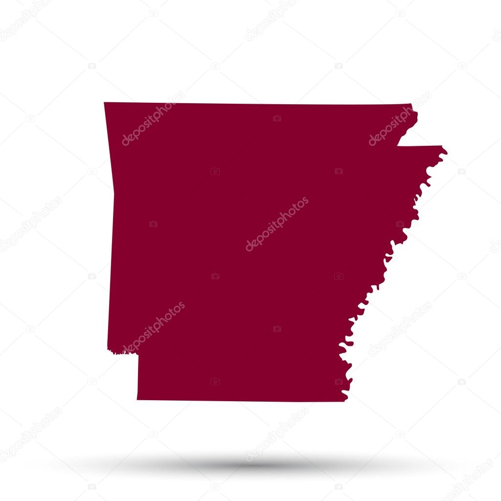 Map of the U.S. state of Arkansas