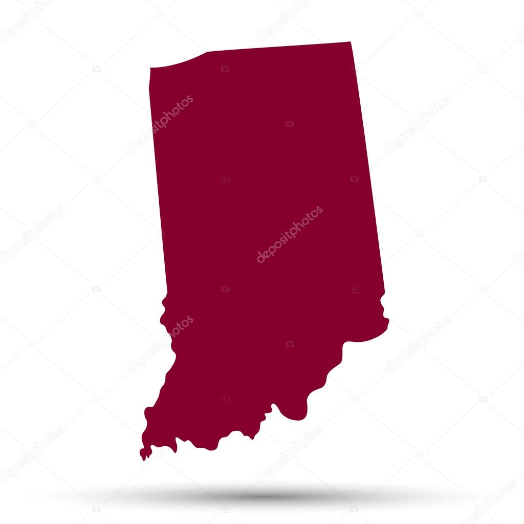 Map of the U.S. state of Indiana