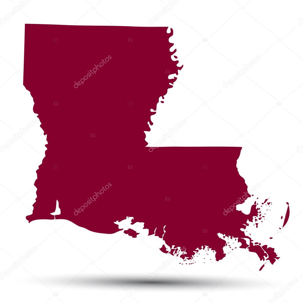 Map of the U.S. state of Louisiana 