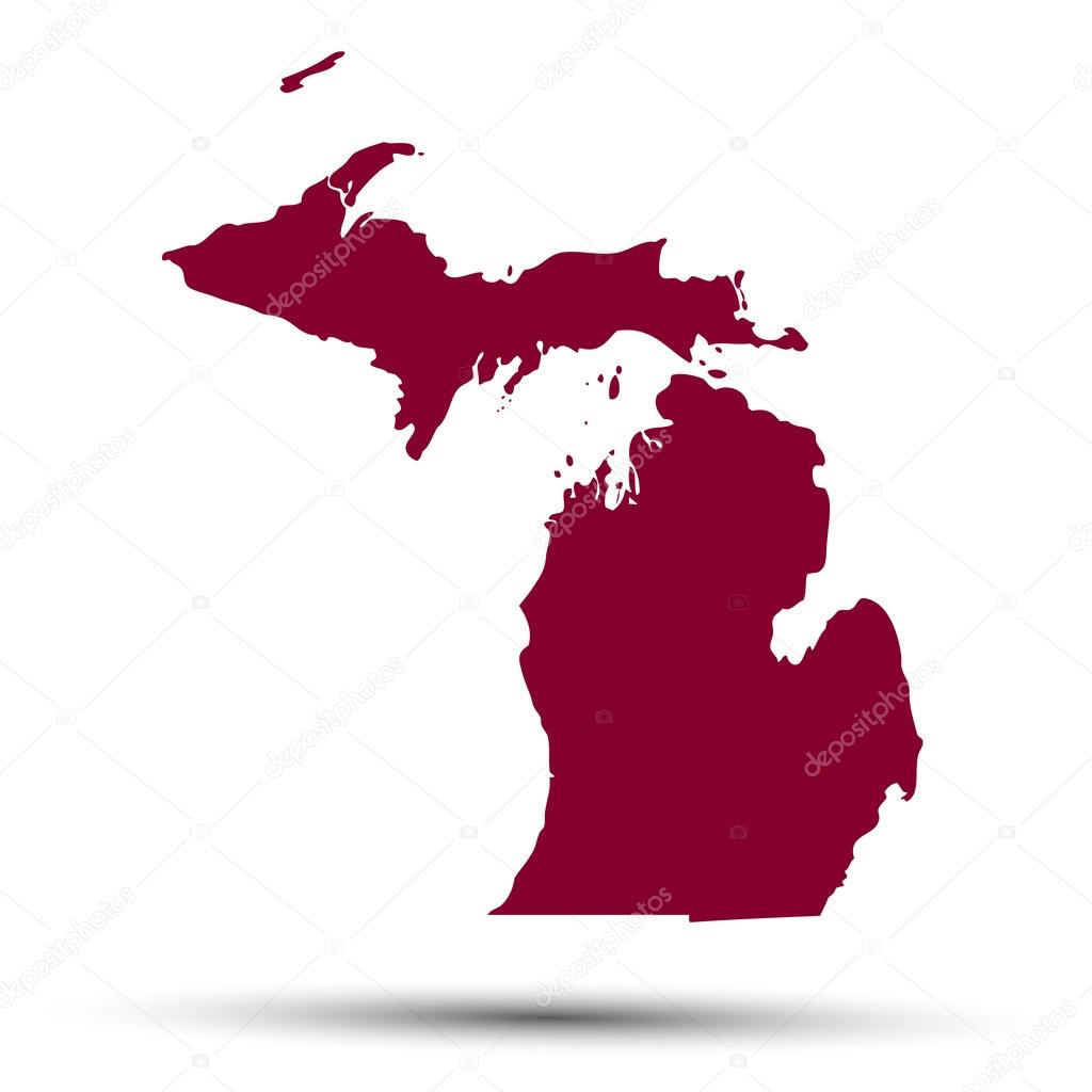 Map of the U.S. state of Michigan 