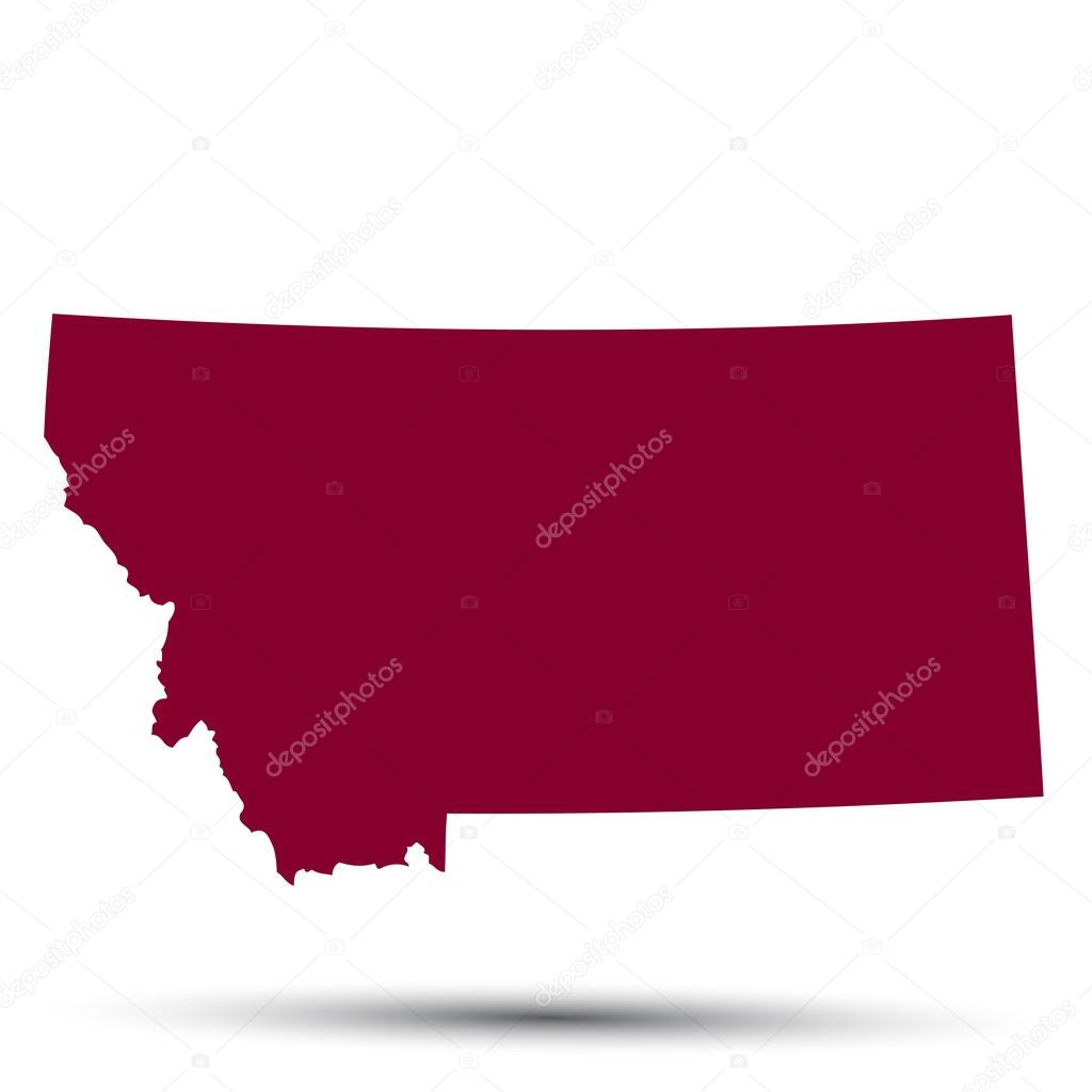 Map of the U.S. state of Montana