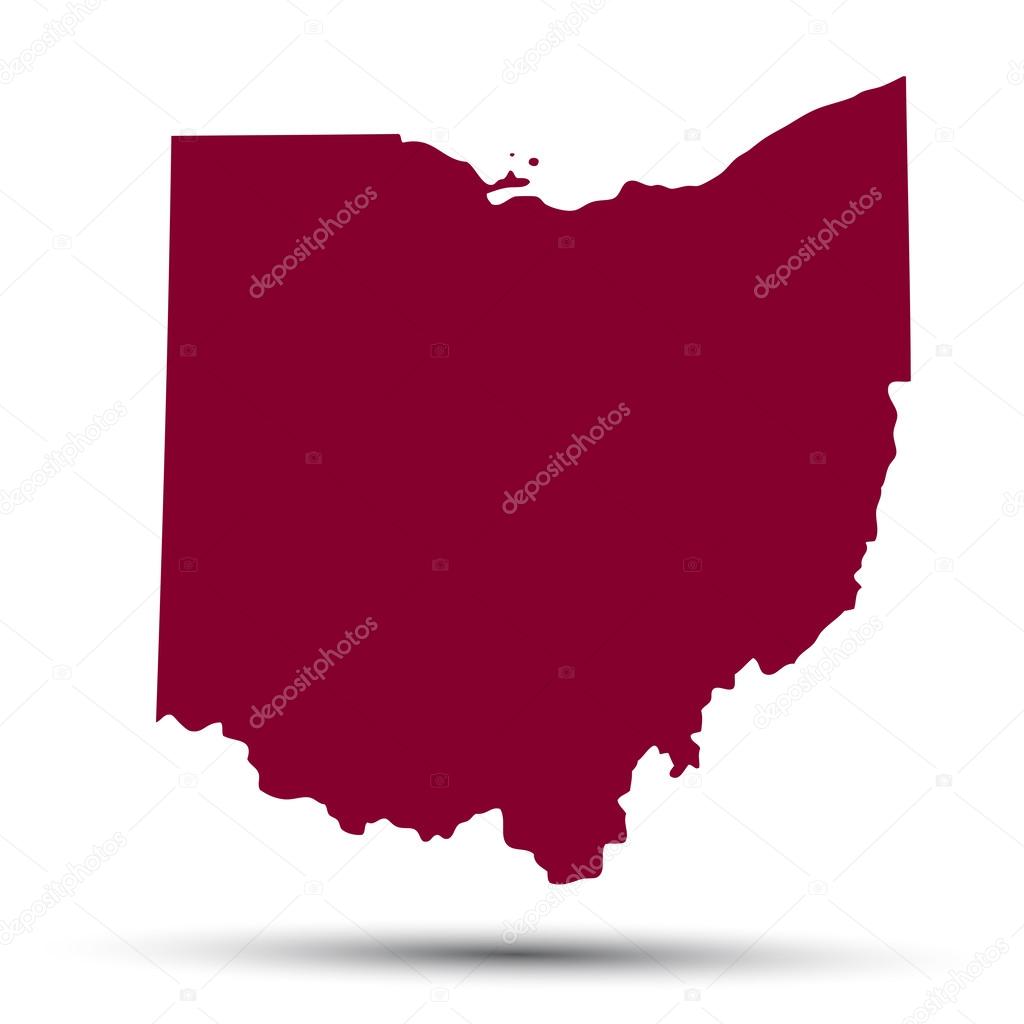 Map of the U.S. state of Ohio