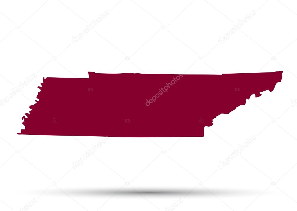 Map of the U.S. state of Tennessee 