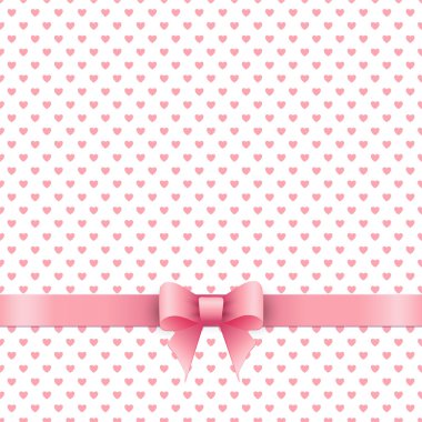 Pembe kurdele ile şirin arka plan