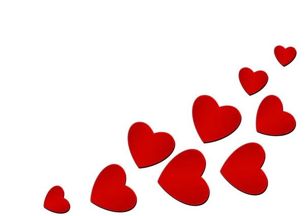 Valentinstag Herz auf weißem Hintergrund — Stockvektor
