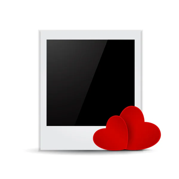 Valentine photo frame — Stock Vector