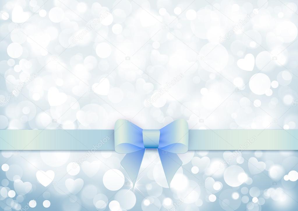 Elegant background with blue bow