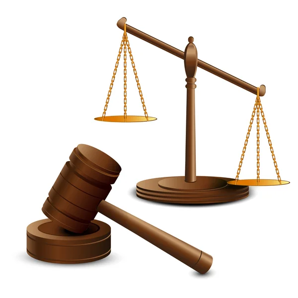 Scales of justice and gavel — Stock Vector © gabylya89 ...