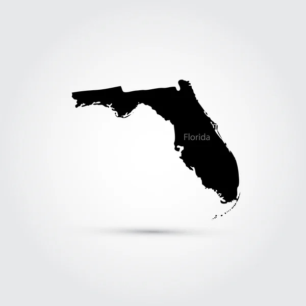 Mapa z USA, w stanie Floryda — Wektor stockowy