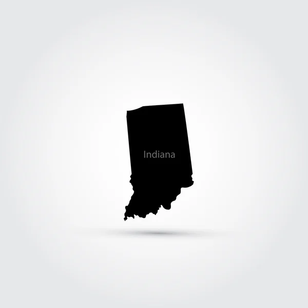 Mapa do estado americano de Indiana — Vetor de Stock