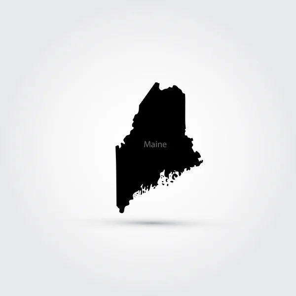 Mapa do estado americano do Maine —  Vetores de Stock