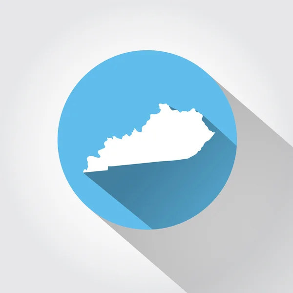 Carte géographique de l'état du Kentucky — Image vectorielle