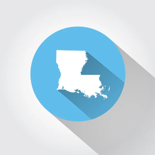Harita Louisiana devlet — Stok Vektör