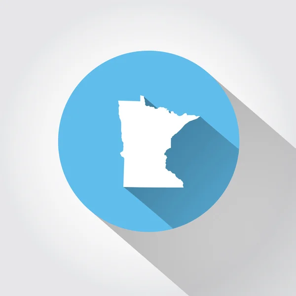 Mapa estado de Minnesota — Archivo Imágenes Vectoriales