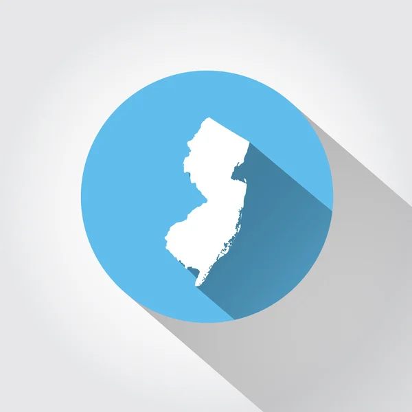 Mapa estado de New Jersey — Vetor de Stock