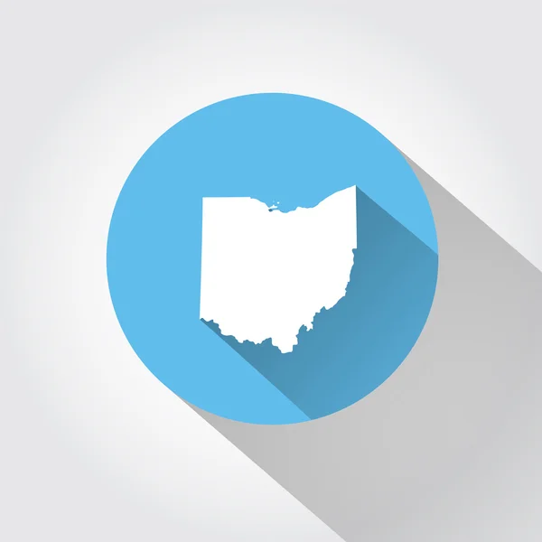 Mapa estado de Ohio — Archivo Imágenes Vectoriales