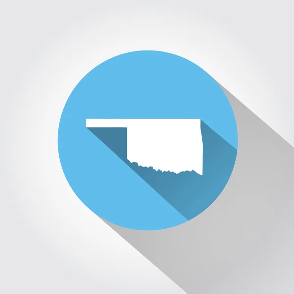 Mapa státu Oklahoma — Stockový vektor