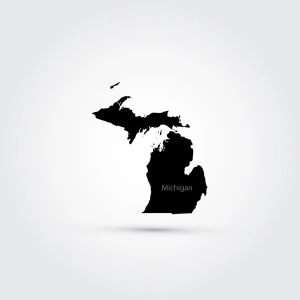 Mapa z amerického státu michigan — Stockový vektor