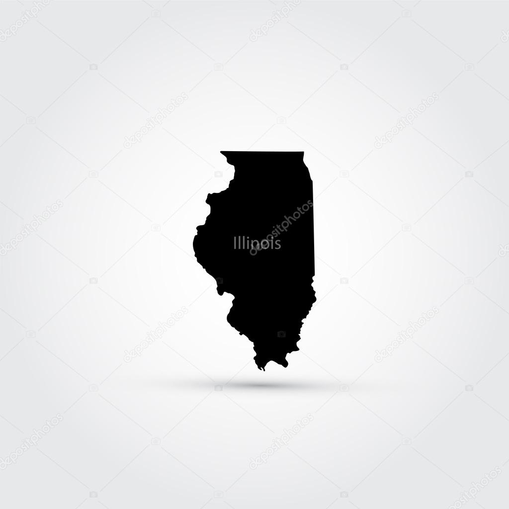Map of the U.S. state of Illinois 