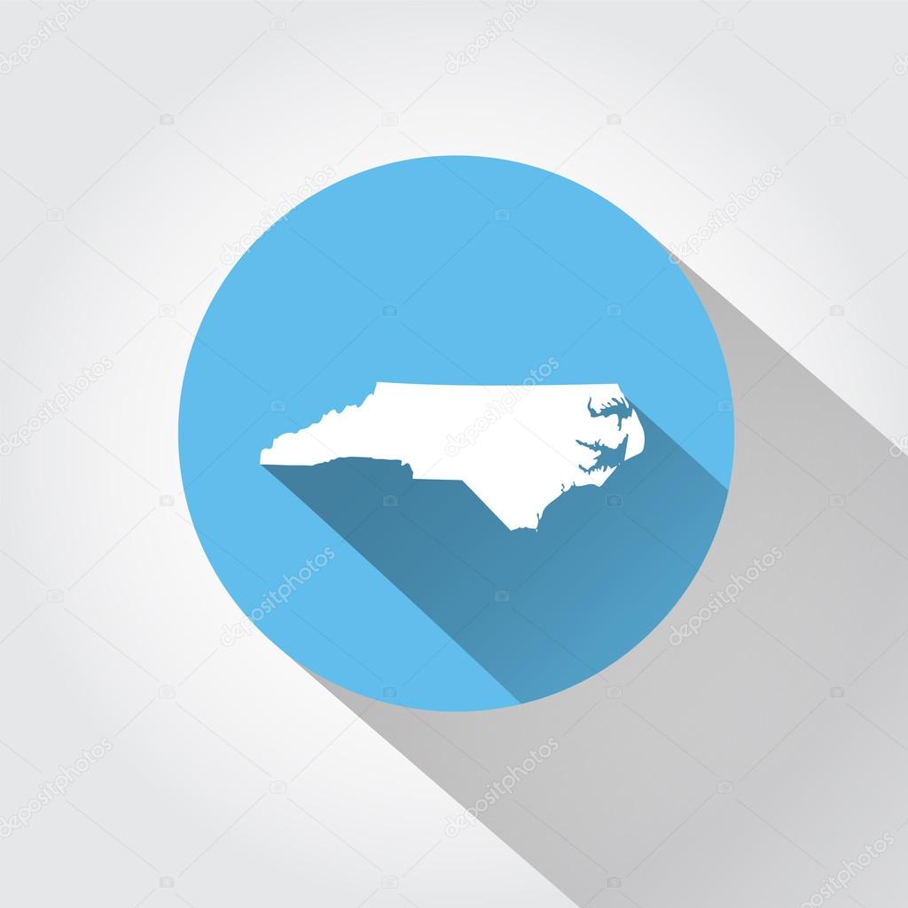 Map state of North Carolina